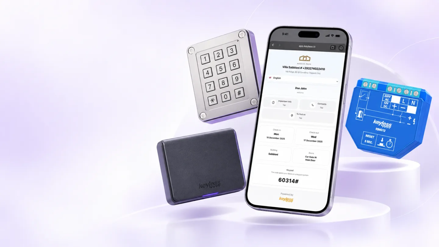 Tastiera, lettore QR, smartphone e controllo portone nell’ecosistema Keyless